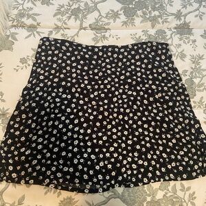 Garage Black Floral Skirt